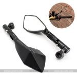 Universal Motorcycle Aluminum Mirrors Black