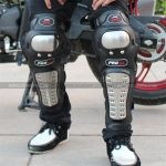 PRO-BIKER Motorcycle Protector Knee & Elbow Protective Pads Stainless Steel HX-P15
