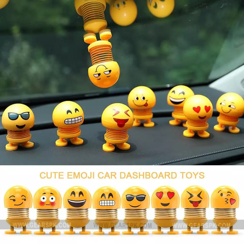 NEW 1pcs car swing spring shaking head doll emoji character model 