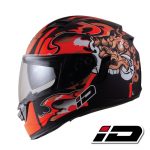 ID SPYDER D4 HELMET MATT BLACK CHROME VISOR