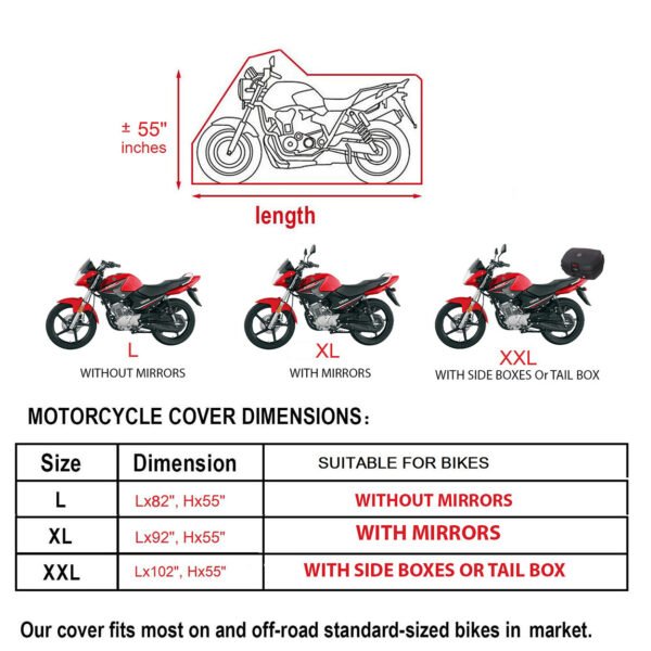 Yamaha Motorcycles PVC Coated Waterproof Cover UV Protector Rain Dustproof cover - Image 5