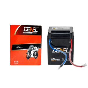 Motorcycle Denel Dry Battery 2.5ah/12v For Honda Cd70, Cg125, Chinese Bikes 70cc