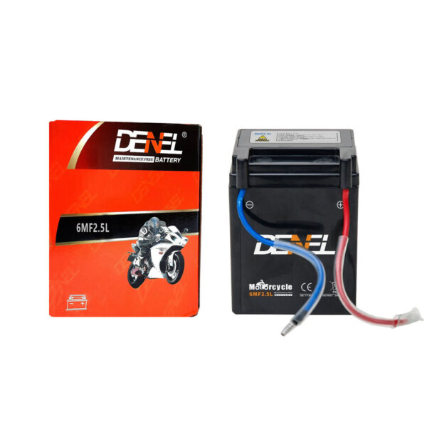 Motorcycle Denel Dry Battery 2.5ah/12v For Honda Cd70, Cg125, Chinese Bikes 70cc