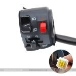 1 PC Motorcycle Switches Motorbike Horn Turn Signal Button Handlebar Switch Motorcycle Electric Starter Controller Grip Assembly Left Side