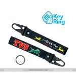 1-PC Motorcycle Collectable Strap Embroidery Keyring Keychain For Honda Yamaha Suzuki Ducati BMW Aprilia Kawasaki Benelli Harley Davidson TVS Apache Key Ring Chain