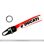 1-PC Motorcycle Collectable Strap Embroidery Keyring Keychain For Honda Yamaha Suzuki Red Ducati BMW Aprilia Kawasaki Benelli Harley Davidson Key Ring Chain DUCATI