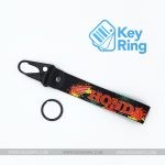 1-PC Motorcycle Collectable Strap Embroidery Keyring Keychain For Honda Yamaha Suzuki Ducati BMW Aprilia Kawasaki Benelli Honda Black Key Ring Chain