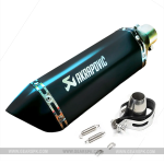 Motorcycle Akrapovic Matt Black Muffler Exhaust Silencer Loud Sound AKE99 For Heavy Bikes Matt Black with Engraved Monogram