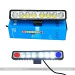 1-PC HJG 8 LED Bar Monogram Led Light 40watt with Red Blue Flasher Monogram Mount Motorcycle Led Scope Light Jeep Light White