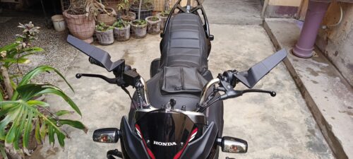 Universal Aerodynamic Rotary Adjustable Mirrors Motorcycle Wind Wing Side Rearview Mirrors Metal Body Black Rotate able photo review