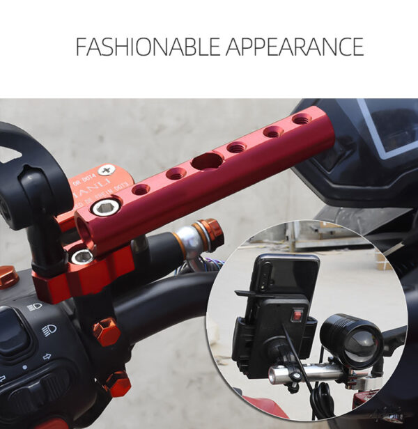 1pc Motorcycle Rear View Mirror Extension Mount Bracket Holder Rotate Motorbike Spotlight Crossbar Extension Bracket Parts - Image 9