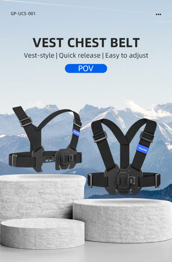 BSDDP Chest Mount Head Mount Chest Belt Head Strap Mount Action camera mount for GoPro Hero 13 12 11 10 9 Insta360 DJI Osmo Action Camera Accessories without Mobile holder - Image 13