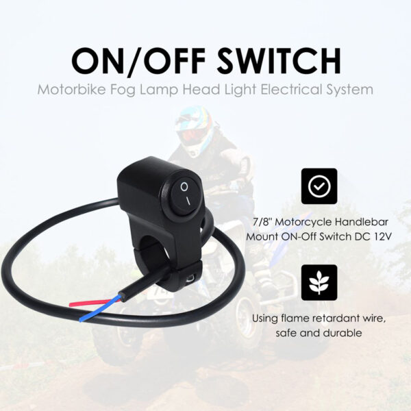 1 PC Plastic Body ON OFF Button 12V Motorcycle Handlebar Headlight ON / OFF  Switch with Fog Brake Light Switch - Waterproof Control Switch Button - Handlebar Switch Assembly - Image 6