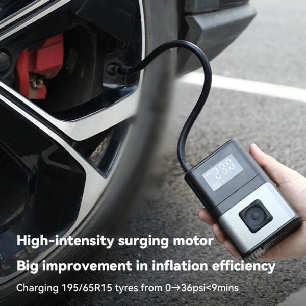 JOHORSE Tyre Inflator – Tire Air Pump – Digital Pressure Gauge – Cordless Battery Portable – Motorcycle Car Ball Bicycle - Image 3