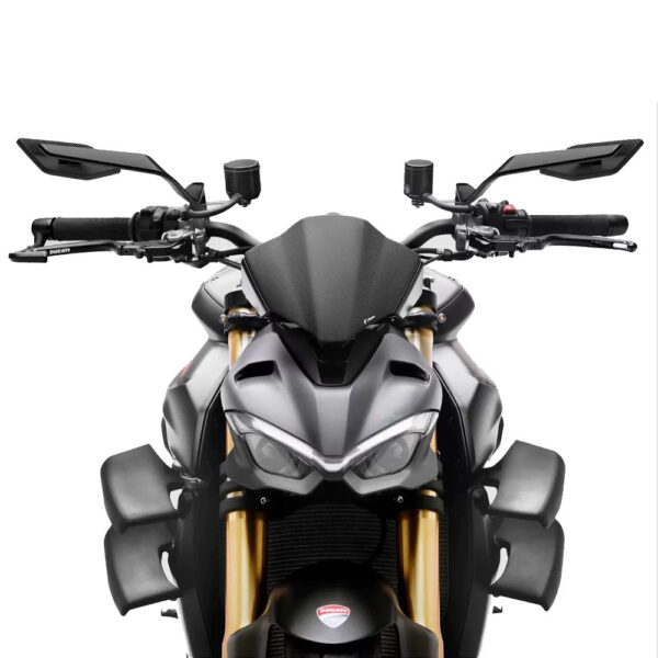 Universal New Aerodynamic Rotary Adjustable Big Mirrors Motorcycle Wind Wing Side Rearview Mirrors Metal Body - Image 2