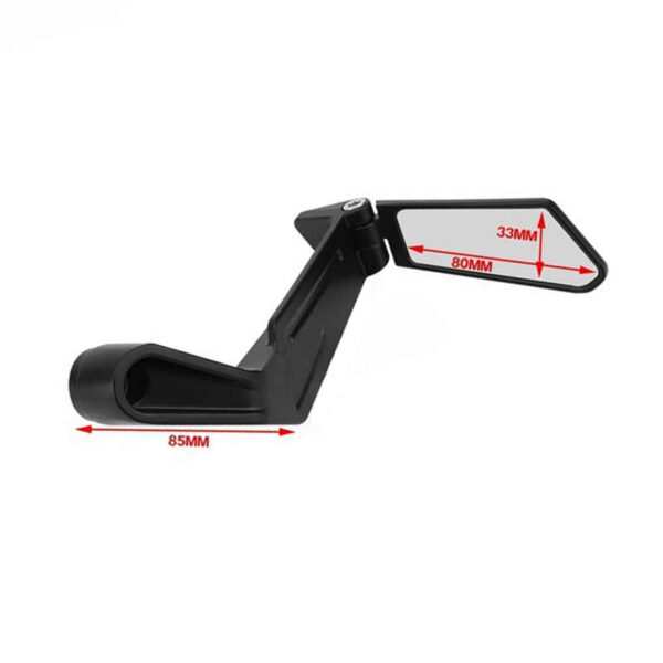Motorcycle Handlebar Rear View Bar End Folding Mirror with Hand Guards folding Rearview Mirror Angle Adjustable Fits all Bikes - Image 6