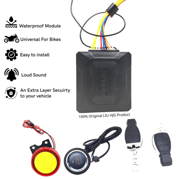 HJG Push Start Bluetooth App Remote Security Lock Anti Theft Alarm System For Bike Motorcycle Suzuki, Yamaha, Honda - Image 4