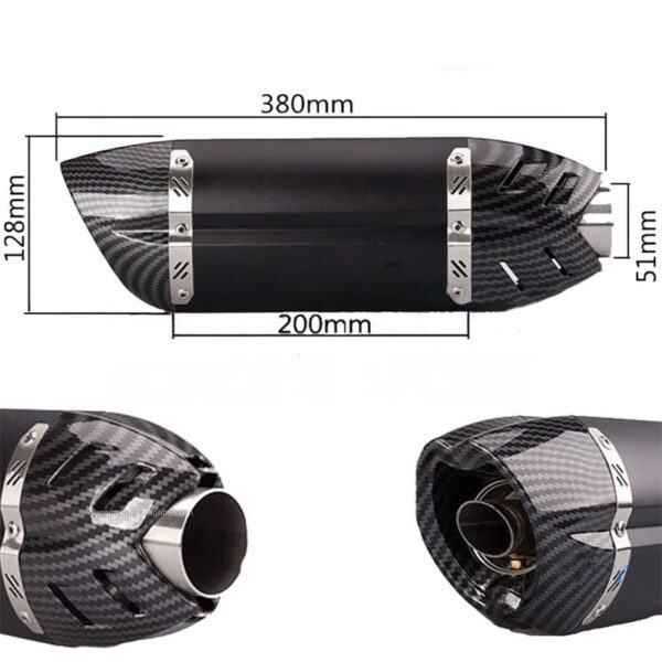 Motorcycle MIVV Exhaust Universal Muffler Silencer Free Flow DB Killer Bass Loud Increase Performance - Image 3