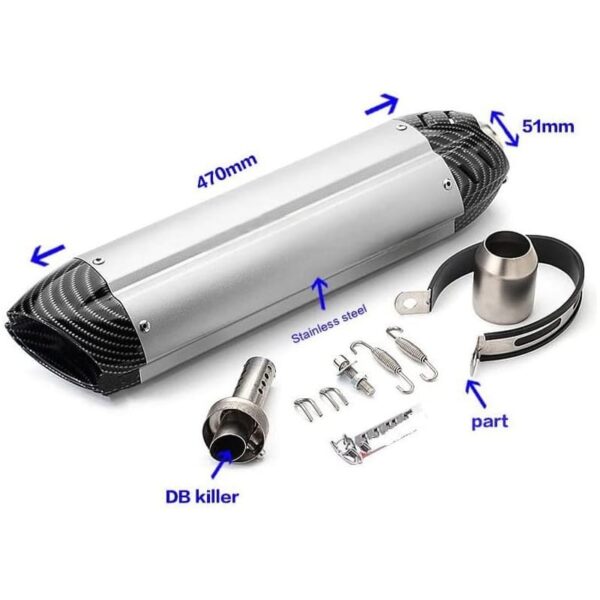 Motorcycle MIVV Exhaust Universal Muffler Silencer Free Flow DB Killer Bass Loud Increase Performance - Image 4