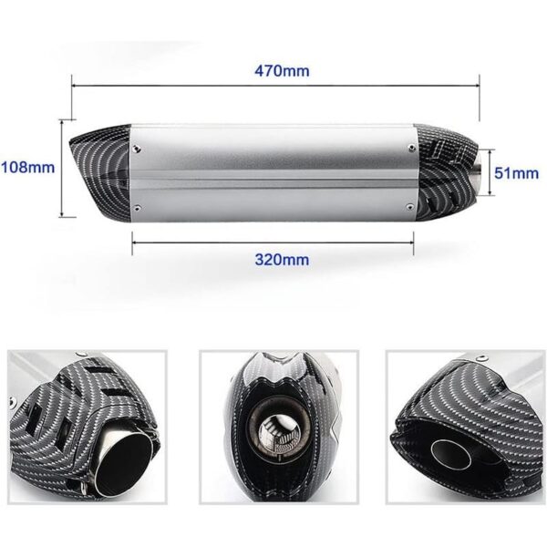 Motorcycle MIVV Exhaust Universal Muffler Silencer Free Flow DB Killer Bass Loud Increase Performance - Image 5