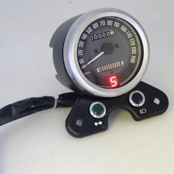 Motorcycle High Analogue Speedo Meter Digital Gear Indicator Display Fuel Gauge with USB Charger Cafe Racer Retro Modified Accessories Honda CG125 - Image 2