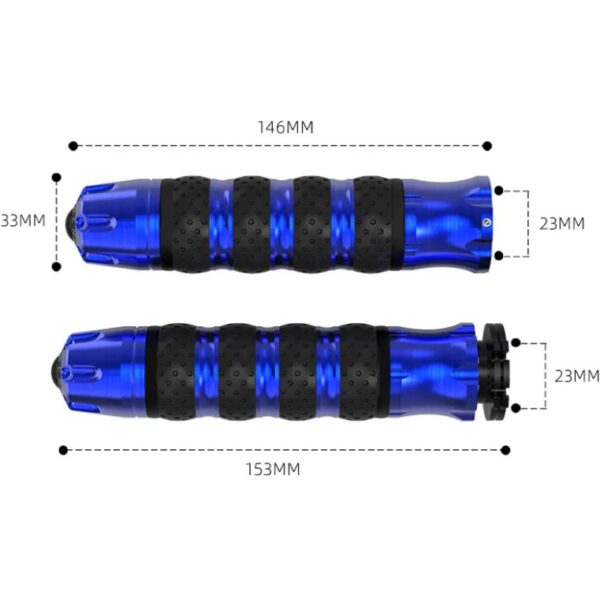 New Universal CNC Aluminum Rubber Rizoma Motorcycle Handle Grips Honda Suzuki Yamaha R033 - Image 9