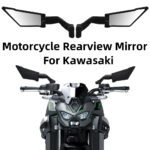 SHENAO Aerodynamic Wind Wing Mirrors | Rotatable Adjustable Metal Body | Universal Fit for Touring (Black)