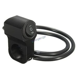 HJG Handlebar Switch 3 Way Universal 12V Handlebar CNC Metal Switch (3-Way) for All Bikes and Motorcycles HJG On-Off-On Headlight Fog Brake Light Switch Fit For All Motorcycles (Black)