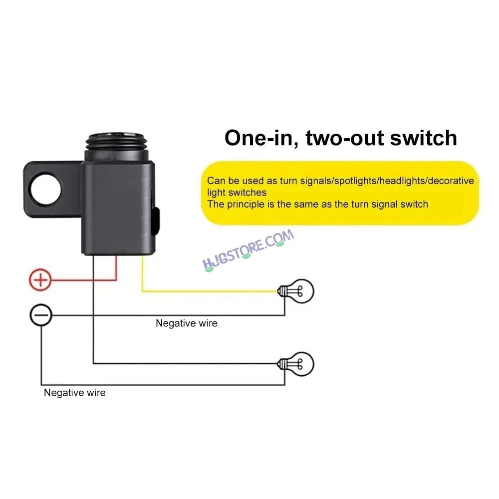 HJG Rear View Mirror Bracket Handlebar Switch Headlight On-Off Switch Handle Bar Grip For Universal For Bike Universal For Bike Mirror-Mount Switch- Waterproof Bike Switch for Fog-Lamps, Headlight, etc (Pack of 1) - Image 10