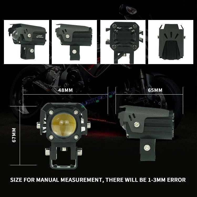 HJG 80W Mini Drive New Version Devil Mini Drive New Version 6 80W (40 * 2) Future 1 LED Mini Drive Light Red Devil Eye Light Co2 Multiple Connecting Red Yellow White Color With Canbus Kit - Image 6