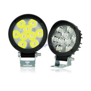 HJG New 9 LED Cap Fog Light 54W 12000 Lumens Fog Light 9 LED CREE 2pc Foglight Spread Light Fog 54W with 12000 Lumens Brightness Foglight Ultra Wide Intensity LED Fog Lights 9 LED CREE (54W) Universal For All Cars & Bikes LIU HJG 9 LED Cap 54W Fog 2pc