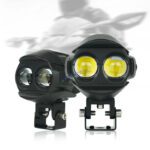 HJG Alien 2 Lens Projector Foglight 120W with Wide Spread White/Yellow/Warm White Light 120W 2pc Foglight Ultra Wide Dual Intensity LED Driving Fog Lights 3000K/4300K/6500K Universal For All Cars & Bikes LIU HJG Alien 2 Lens Projector Foglight, Pack of 2