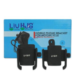 HJG Pro Mobile Holder with USB Charger for Bike, Two Wheelers Universal HJG Mobile Holder Pro  Mobile Holder with USB Charger