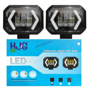 HJG Arrow DRL Square Original Foglight 120W 4 Lens Dual Color White/Yellow LED Foglights (Set of 2)