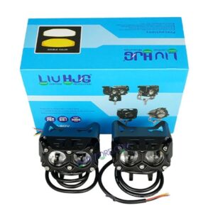 HJG Future Eyes 2 Lens with Wiring Kit Foglight 60W 2 Lens Future Eyes Fog Projector Lens 2pc Foglight White/Yellow/Flash Modes 60W Foglight LED Fog Lights White/Yellow/Flash (60W) Universal For All Cars Bikes LIU HJG Future Eyes 2 with Wiring Harness Kit
