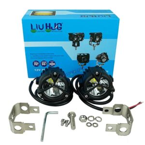 HJG Mercedes Y Lens Version 1.0 CREE Foglight Ultra Wide CREE Intensity LED Driving Fog Lights White (2*45W = 90W Total) Universal For All Cars & Bikes HJG CREE Off Road Foglights Spread LIU HJG Trident 1.0 Mercedes Y Lens Version 1.0 Foglight, Pack of 2