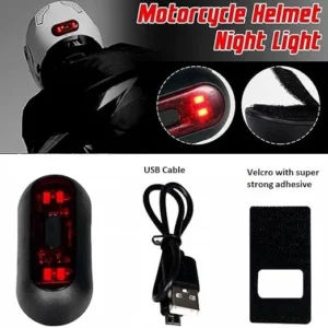 Helmet LED Flash Light with Rechargeable Battery for Motorcycle Bike Helmet, 3 Flashing Mode and Waterproof Helmet Flash Light