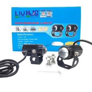 Original HJG Mini Drive LED Fog Light 40W | Owl Pattern Auxiliary Light | Universal Car & Motorcycle (2 Pcs)