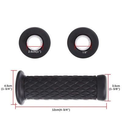 Universal 7/8" Motorcycle Hand Grips - Non-Slip Gel Rubber Handlebar Grips for Cafe Racer, Dirt Bike, Honda, Suzuki, Yamaha - Image 4