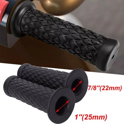 Universal 7/8" Motorcycle Hand Grips - Non-Slip Gel Rubber Handlebar Grips for Cafe Racer, Dirt Bike, Honda, Suzuki, Yamaha - Image 3