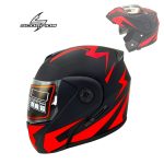 Scorpion Modular Flip-Up Motorcycle Helmet - Dual Visor Matt Finish - Red Black
