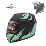 Scorpion Modular Flip-Up Motorcycle Helmet - Dual Visor Matt Finish - Olive Green Black