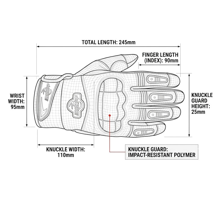 BSDDP Fingerless Tactical Motorcycle Gloves Mobile Friendly – Hard Knuckle Protection & Breathable Leather (Black & Khaki) - Image 6