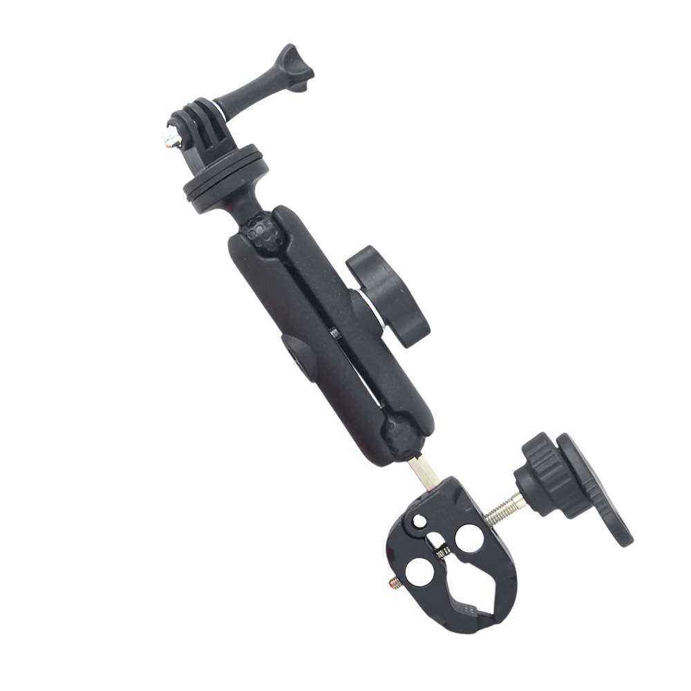 Motorcycle Handlebar Mount 360 Rotation Angle Adjustable for Action Sports cam GoPro Hero Motorbike Multi Function Super Clamp for Cycling Panoramic Video - Image 2