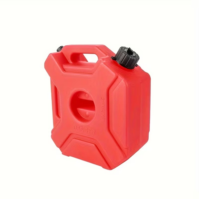 5L Portable Jerry Can Fuel Bottle | Lockable Extra Reserve Petrol & Diesel Tank | Heavy-Duty Motorcycle Gasoline Container with Built-in Spout | Touring Fuel Bottle - Image 2