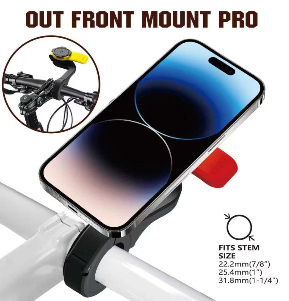 Universal Motorcycle & Bicycle Phone Holder | Shock-Absorbing Quick Lock Stand for MTB, Scooter & Motorbikes | 360° Rotating Smartphone Mount - Image 2