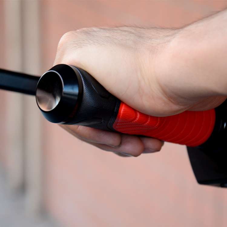 Spyker Universal 7/8" Motorcycle Handlebar Grips | Anti-Skid Aluminum & Soft Rubber Hand Grips for Touring & Commuter Bikes | Red & Black - Image 6