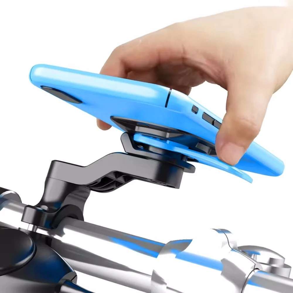 Universal Motorcycle & Bicycle Phone Holder | Shock-Absorbing Quick Lock Stand for MTB, Scooter & Motorbikes | 360° Rotating Smartphone Mount - Image 8