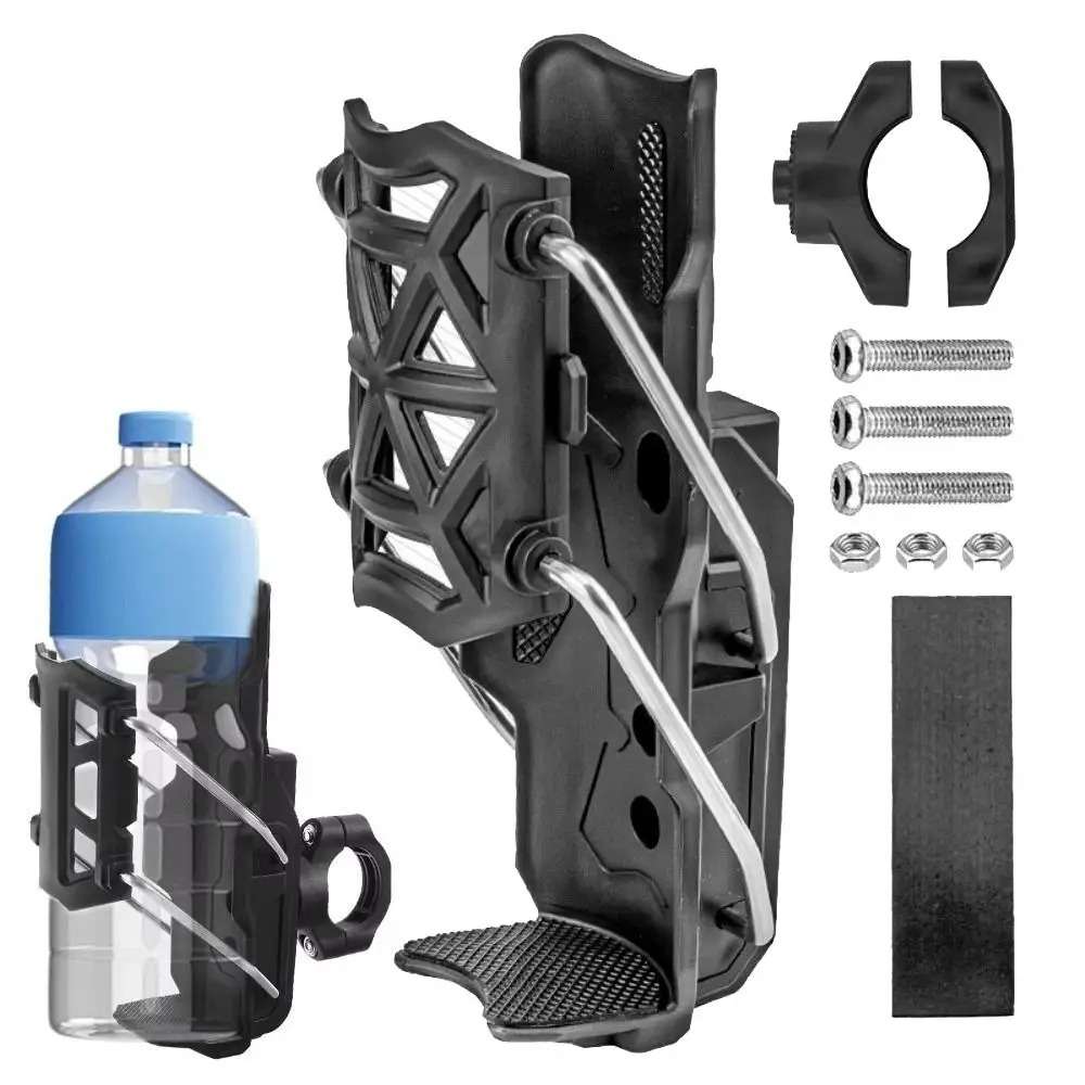 Universal 360° Rotatable Motorcycle Cup Holder Anti-Shake Water Bottle Mount for Handlebars & Crash Bars Durable Nylon Mount for MTB, Touring & Commuter Bikes - Image 8