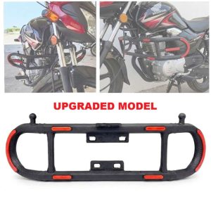 Premium 16 Gauge ABS Coated Motorcycle Crash Guard / Leg Guard / Safe Guard For Yamaha YBR 125, YBR-G, YBZ, Suzuki GS150, GS150SE, GR150, GD110, Honda Pridor 100 | Universal Bike Leg Protection Heavy Duty Frame Slider